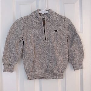 KIDS Gray Half-Zip Sweater